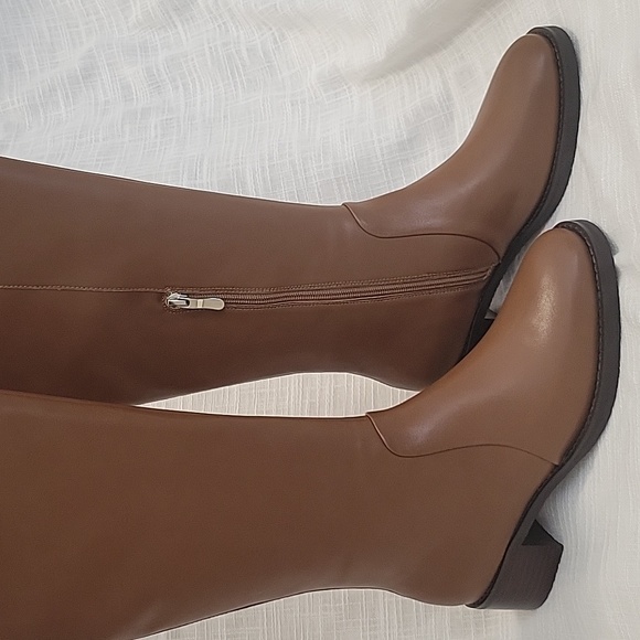 Boots for Women, Knee High Boots, Low Block Heel Zipper Boots - Picture 3 of 11